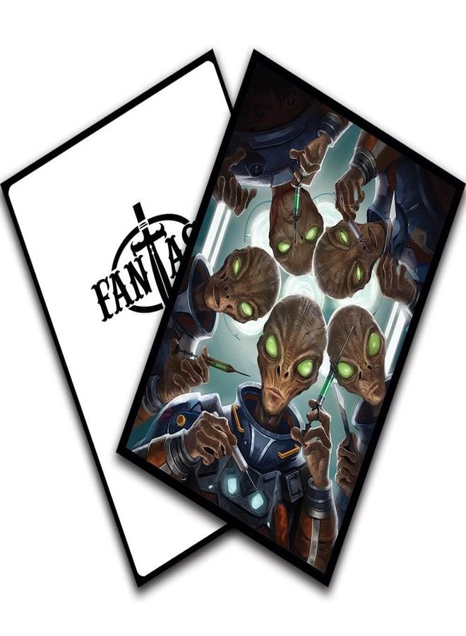 Fantasy North - The Abduction - 100 Smooth Matte TCG Trading Card Sleeves - Aliens - Fits Magic MTG Commander Pokemon and Other Card Games - Playing Card Sleeves (FN133S) - Image 4
